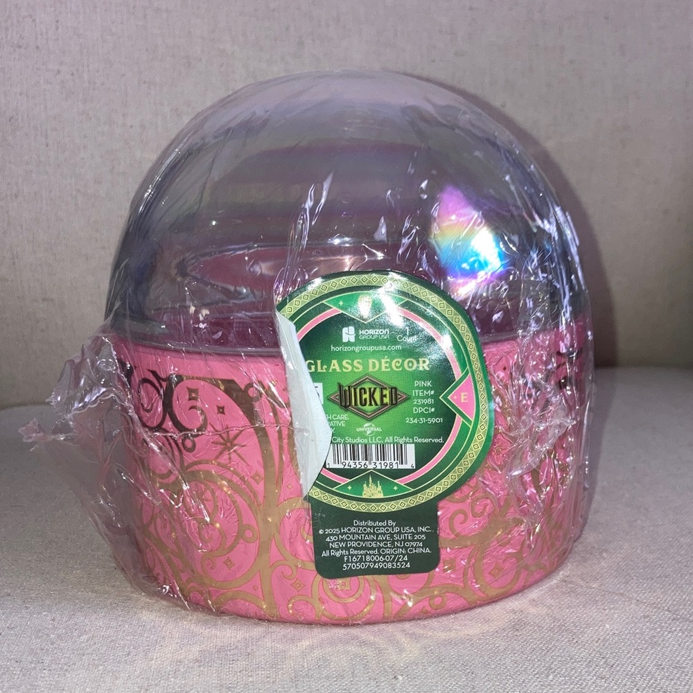Wicked Glenda The Movie Pink Glass Decor Trinket Glass Decor Box New In Package